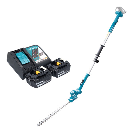 Cortasetos a batería Makita DUN 461 WRM2 18 V 46 cm + 2x baterías 4,0 Ah + cargador