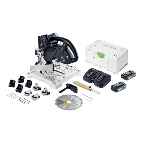 Festool SYMC 70 4.0 EBI-Plus SYMMETRIC sierra de cinta a batería 36 V (2 x 18 V) 216 mm (577464) + 2x batería 4,0 Ah + cargador doble + Systainer