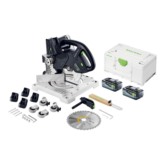 Festool SYMC 70 EB Basic sega per modanatura a batteria 36 V ( 2 x 18 V ) 216 mm + 2x batteria ricaricabile 8,0 Ah + Systainer - senza caricabatterie