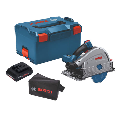 Bosch GKT 18V-52 GC Sega ad immersione a batteria professionale 18 V 140 mm BITURBO Brushless + 1x batteria ProCore 4,0 Ah + modulo di connettività + L-Boxx - senza caricabatterie