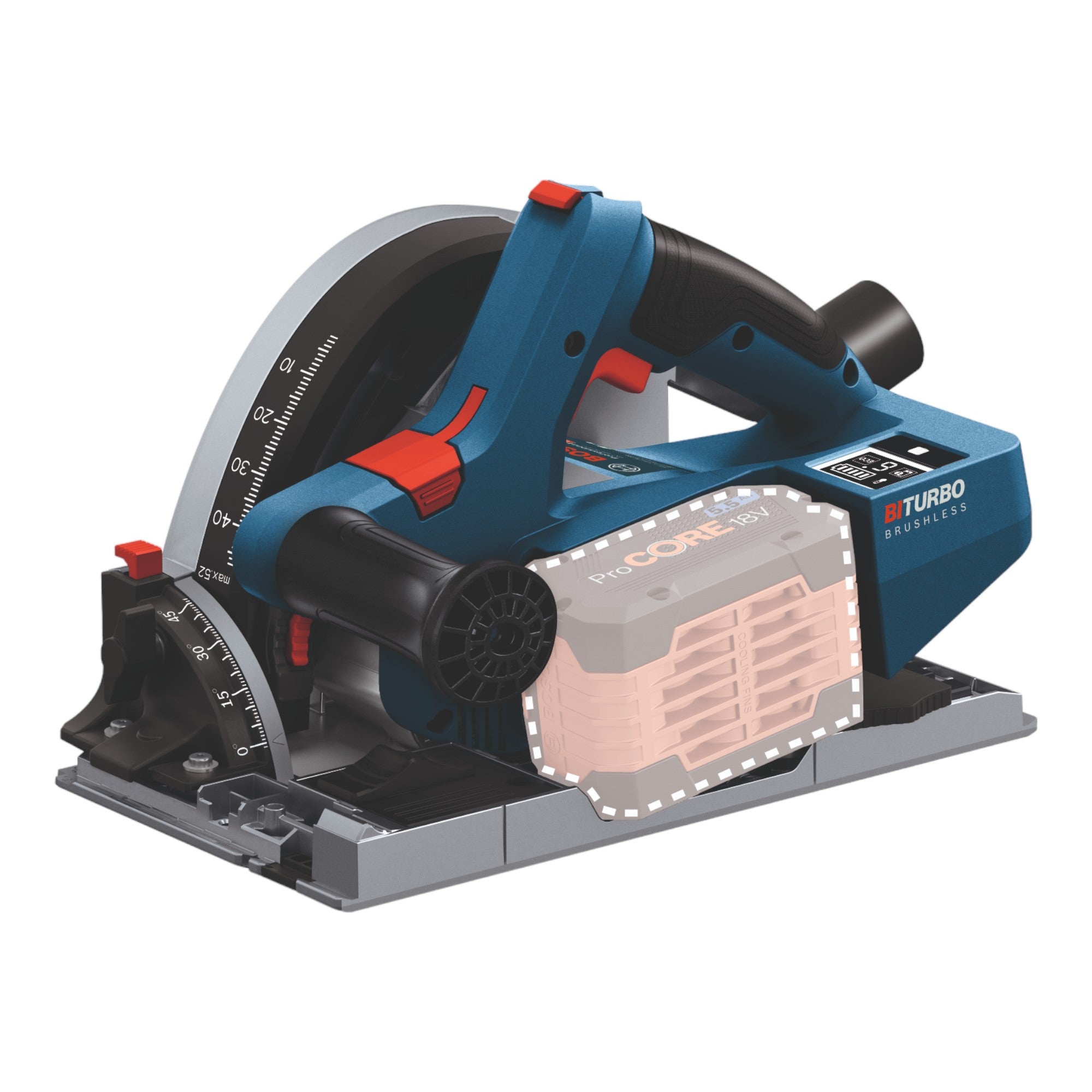 Bosch GKT 18V 52 GC Professional Akku Tauchsaege 18 V 140 mm BITURBO Brushless 1x ProCore Akku 8 0 Ah Ladegeraet Connectivity Modul L Boxx 4 - toolbrothers