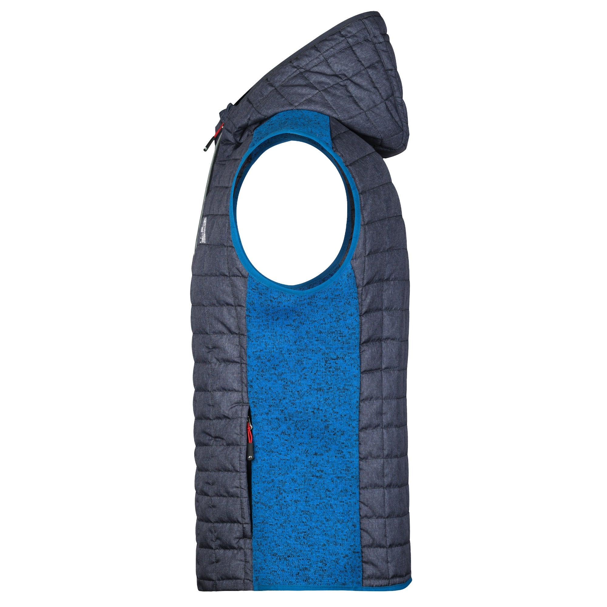L Boxx Herren Hybrid Strickfleece Gilet Weste royal melange anthracite melange Groesse S 2 - toolbrothers
