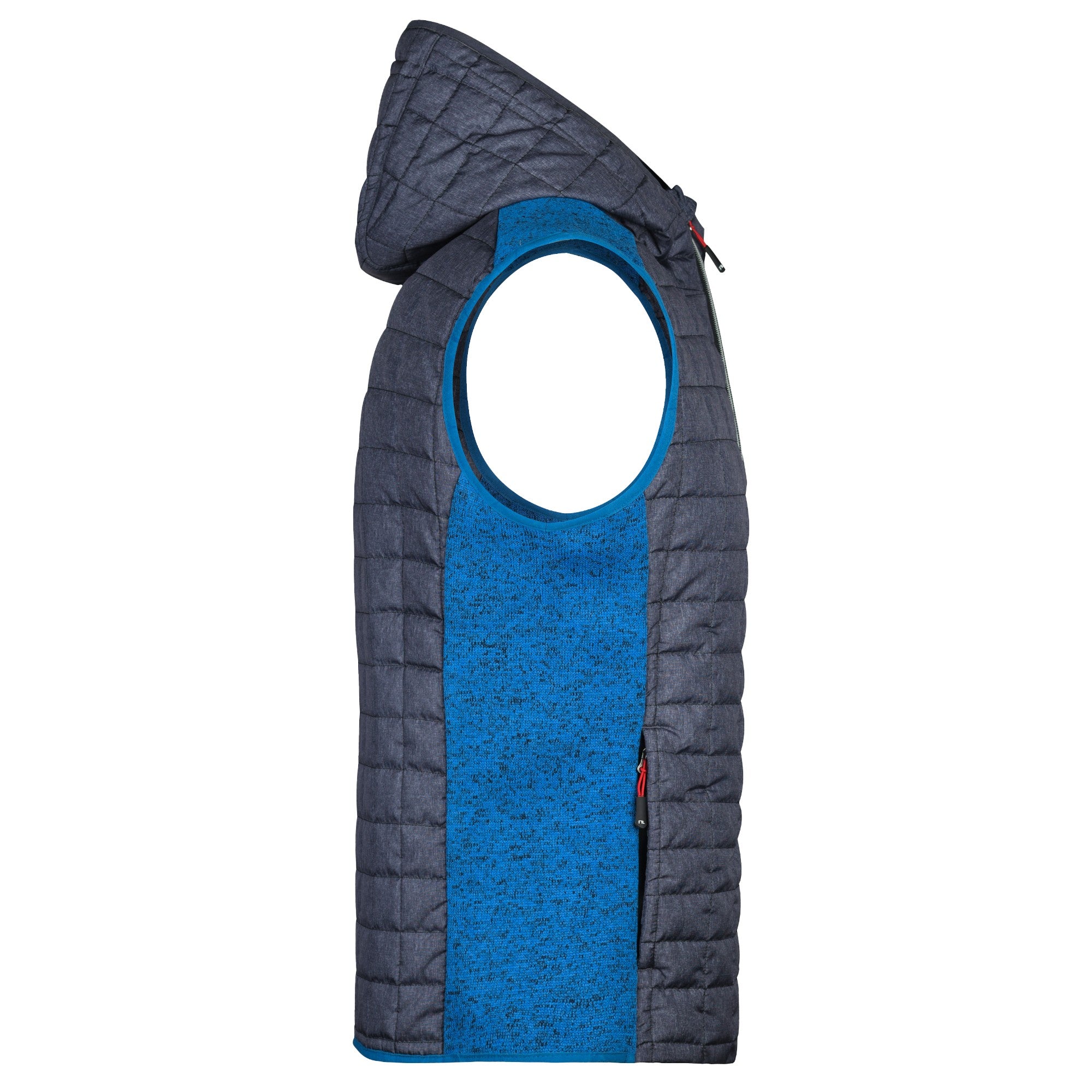 L Boxx Herren Hybrid Strickfleece Gilet Weste royal melange anthracite melange Groesse S 3 - toolbrothers