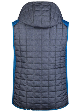 L-Boxx Gilet hybride en maille polaire pour homme - royal melange / anthracite melange taille M