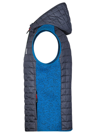 L-Boxx Gilet hybride en maille polaire pour homme - royal melange / anthracite melange taille M