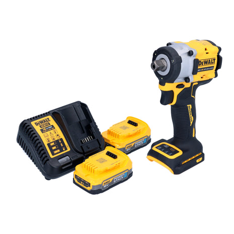 DeWalt DCF 922 E2 cordless impact wrench 18 V 406 Nm 1/2" brushless + 2x Powerstack battery 1.7 Ah + charger