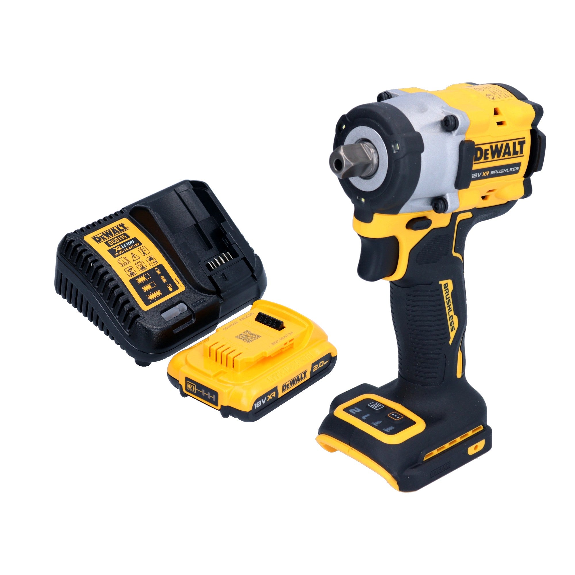 DeWalt DCF 922 D1 Akku Schlagschrauber 18 V 406 Nm 1 2 Brushless 1x Akku 2 0 Ah Ladegeraet 0 - toolbrothers