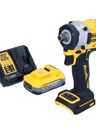 Llave de impacto a batería DeWalt DCF 922 H1 18 V 406 Nm 1/2" sin escobillas + 1x batería Powerstack 5,0 Ah + cargador