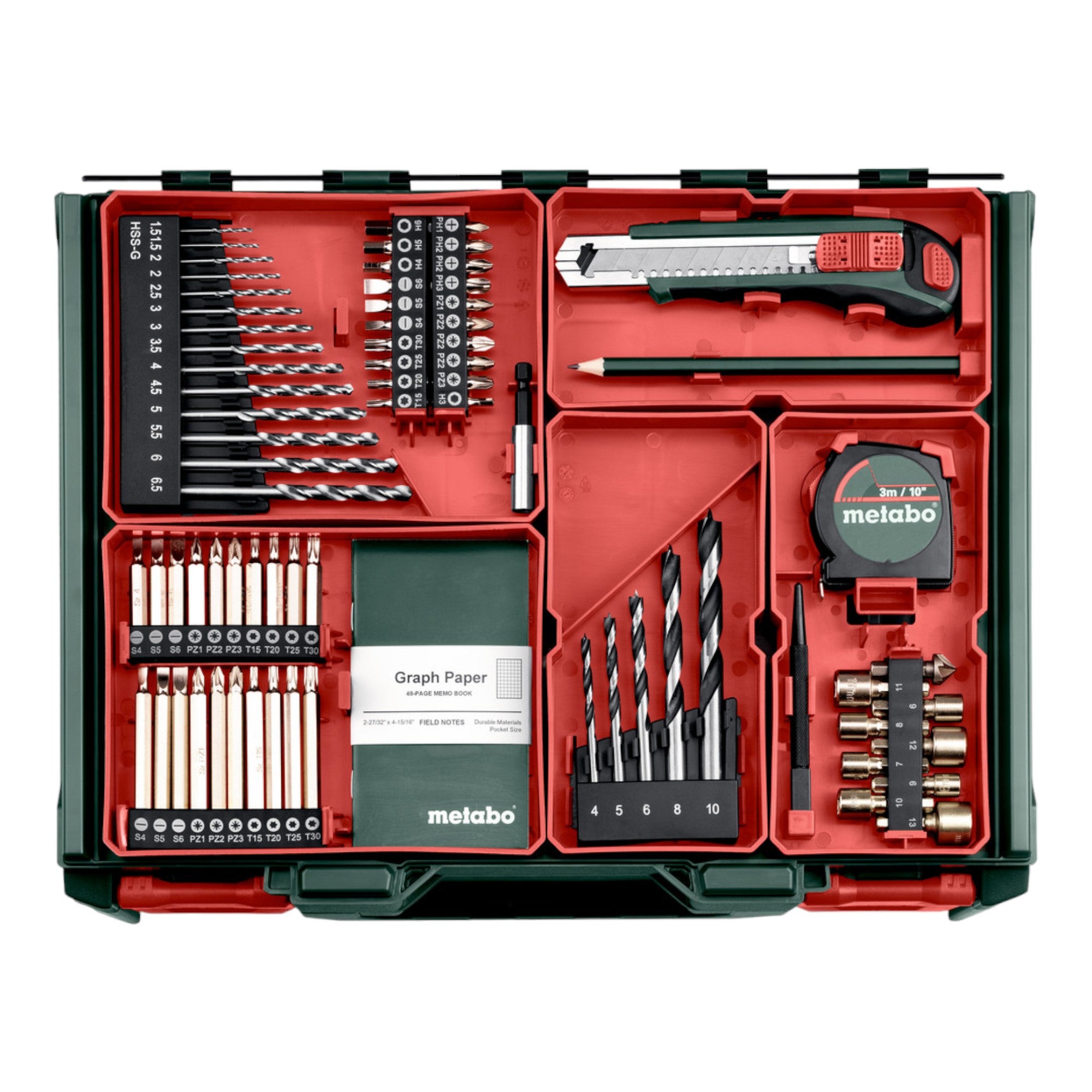 Metabo BS 18 Set Akku Bohrschrauber 18 V 48 Nm 602207710 2x Akku 2 0 Ah Ladegeraet 74 tlg mobile Werkstatt Koffer 1 - toolbrothers