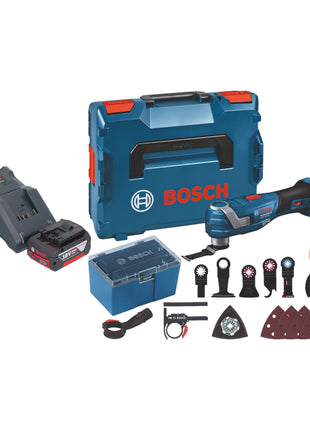 Bosch GOP 18V-34 Professional Multicortadora a batería 18 V Starlock Plus + 1x batería 4,0 Ah + cargador + 17 accesorios + L-Boxx