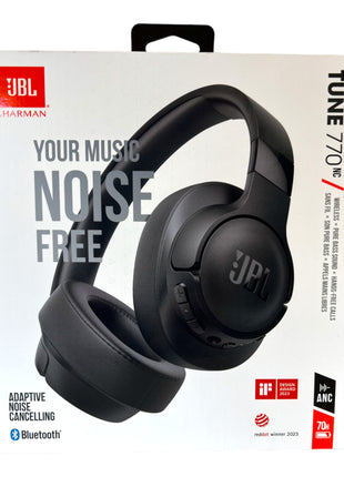 Słuchawki JBL Tune 770NC Bluetooth 5.3 Pure Bass Sound Black do 70 godzin pracy na baterii Reddot winner 2023