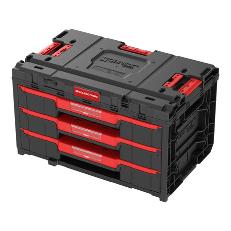 Toolbrothers RHINO XXL Drawer 3 ECO Vario+ walizka narzędziowa Walizka szufladowa 587 x 380 x 340 mm 27 l z możliwością sztaplowania IP54 z trzema szufladami