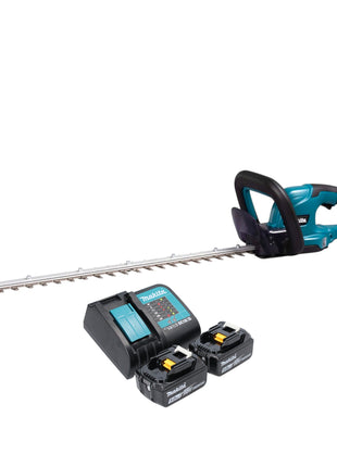 Makita DUH 607 ST2 Taille-haies sans fil 18 V 60 cm + 2x batterie 5,0 Ah + chargeur