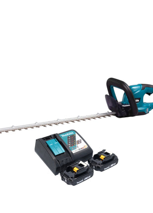 Cortasetos a batería Makita DUH 607 RA2 18 V 60 cm + 2x baterías 2,0 Ah + cargador