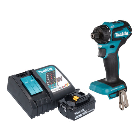 Makita DDF 083 RF1 taladro atornillador inalámbrico 18 V 40 Nm 1/4'' sin escobillas + 1x batería 3,0 Ah + cargador