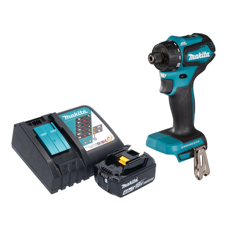 Makita DDF 083 RM1 Perceuse-visseuse sans fil 18 V 40 Nm 1/4'' Brushless + 1x batterie 4,0 Ah + chargeur