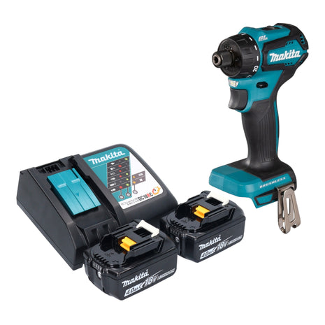 Makita DDF 083 RM Perceuse-visseuse sans fil 18 V 40 Nm 1/4'' Brushless + 2x batterie 4,0 Ah + chargeur