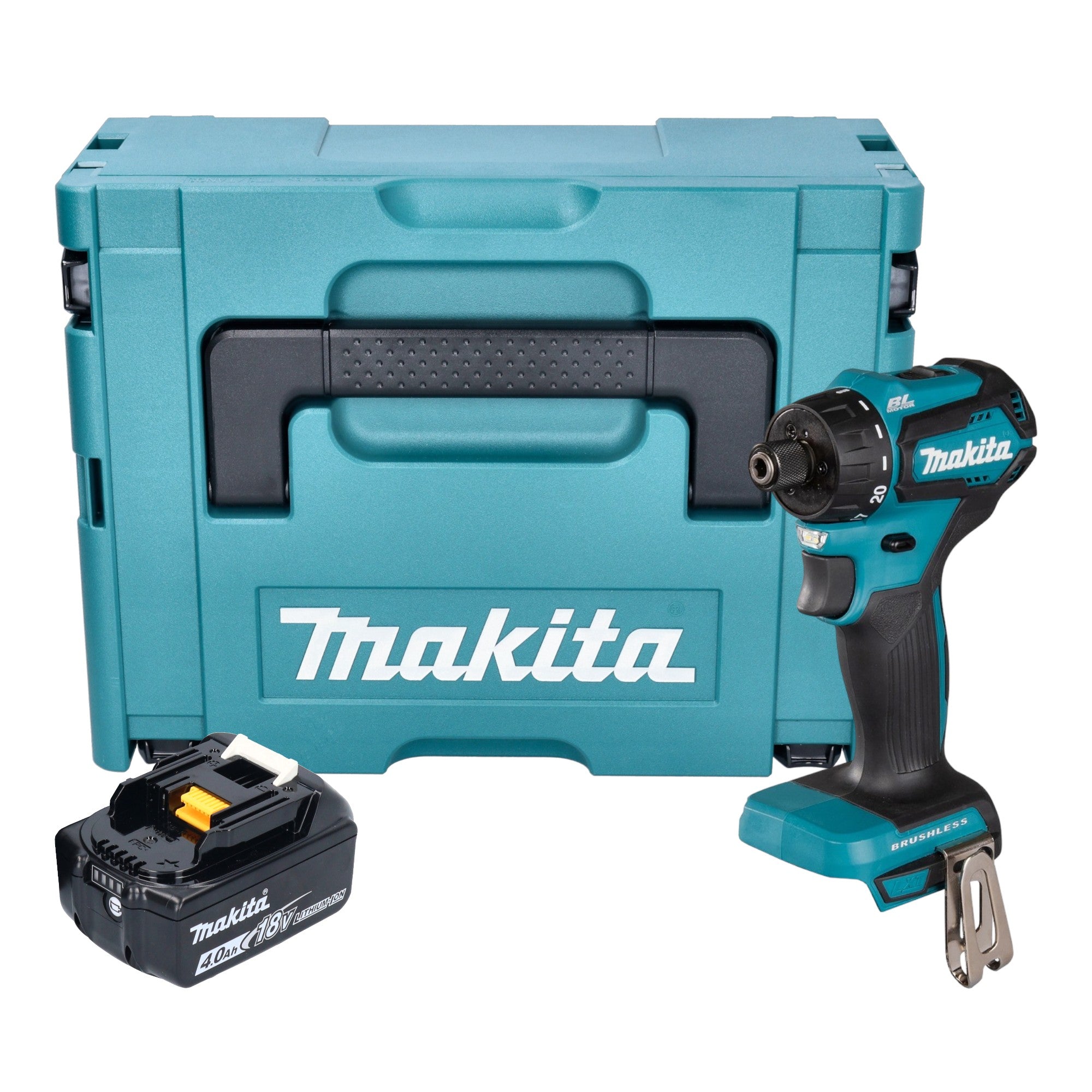 Makita DDF 083 M1J Akku Bohrschrauber 18 V 40 Nm 1 4 Brushless 1x Akku 4 0 Ah Makpac ohne Ladegeraet 0 - toolbrothers