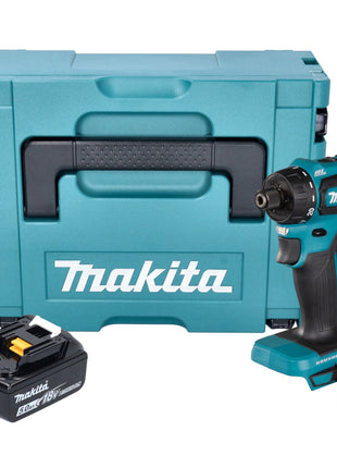 Makita DDF 083 T1J taladro atornillador inalámbrico 18 V 40 Nm 1/4'' sin escobillas + 1x batería 5,0 Ah + Makpac - sin cargador