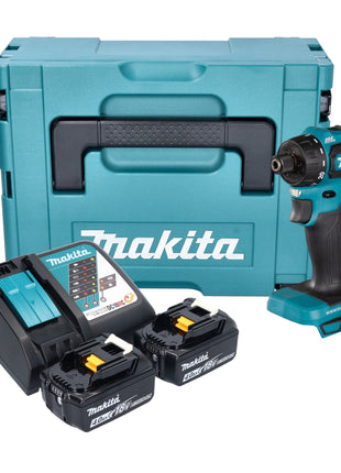 Makita DDF 083 RMJ Akku Bohrschrauber 18 V 40 Nm 1/4'' Brushless + 2x Akku 4,0 Ah + Ladegerät + Makpac