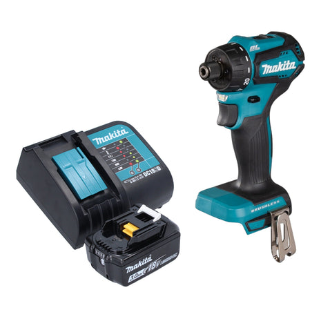 Makita DDF 083 SF1 akumulatorowa wiertarko-wkrętarka 18 V 40 Nm 1/4'' bezszczotkowa + 1x akumulator 3,0 Ah + ładowarka