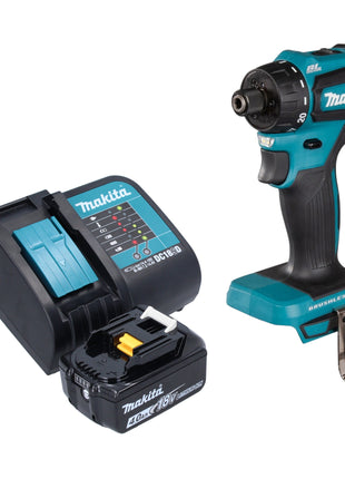 Makita DDF 083 SM1 taladro atornillador inalámbrico 18 V 40 Nm 1/4'' sin escobillas + 1x batería 4,0 Ah + cargador