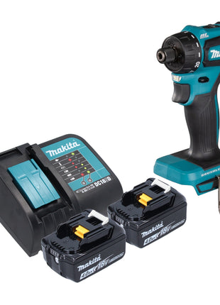 Makita DDF 083 SM Perceuse-visseuse sans fil 18 V 40 Nm 1/4'' Brushless + 2x batterie 4,0 Ah + chargeur