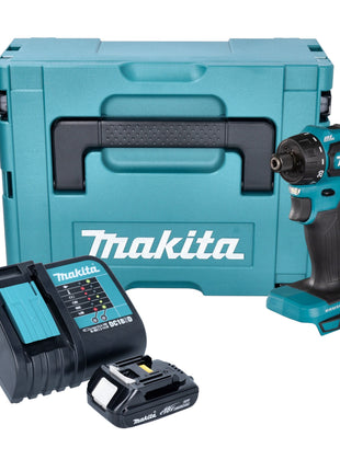 Makita DDF 083 SY1J Akku Bohrschrauber 18 V 40 Nm 1/4'' Brushless + 1x Akku 1,5 Ah + Ladegerät + Makpac