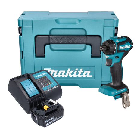 Makita DDF 083 SM1J Trapano avvitatore a batteria 18 V 40 Nm 1/4'' brushless + 1x batteria ricaricabile 4,0 Ah + caricabatterie + Makpac