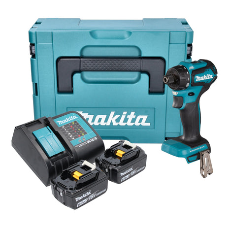 Trapano a batteria Makita DDF 083 SGJ 18 V 40 Nm 1/4'' brushless + 2x batteria ricaricabile 6,0 Ah + caricabatterie + Makpac