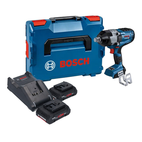 Bosch GDS 18V-1600 HC Professional Visseuse à choc sans fil 18 V 1600 Nm 3/4'' BITURBO Brushless + 2x batterie ProCORE 4,0 Ah + chargeur + L-Boxx