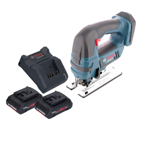 Bosch GST 18V-Li B Professional Scie sauteuse sans fil 18 V + 2x batterie ProCORE 4,0 Ah + chargeur