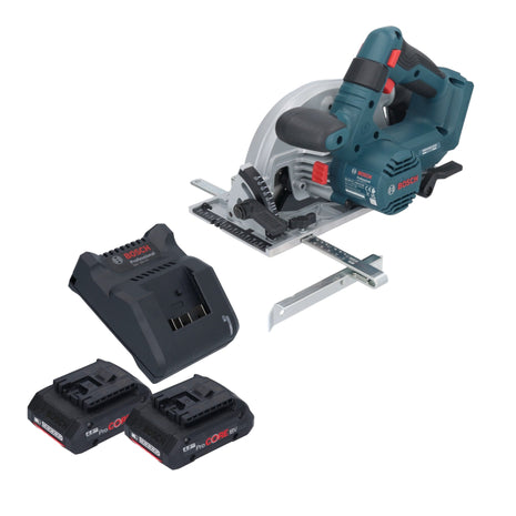 Bosch GKS 18V-57-2 Professional Scie circulaire portative sans fil 18 V 165 mm Brushless + 2x batterie ProCORE 4,0 Ah + chargeur