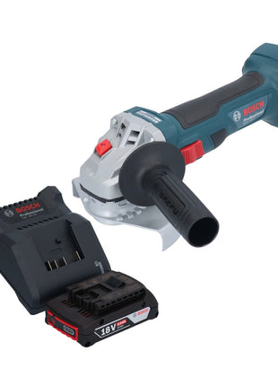 Bosch GWS 18V-7 Professional Akku Winkelschleifer 18 V 125 mm Brushless + 1x Akku 2,0 Ah + Ladegerät