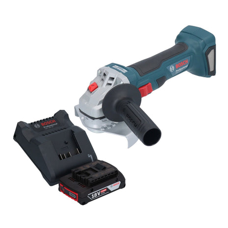 Amoladora angular a batería Bosch GWS 18V-7 Professional 18 V 125 mm sin escobillas + 1x batería 2,0 Ah + cargador