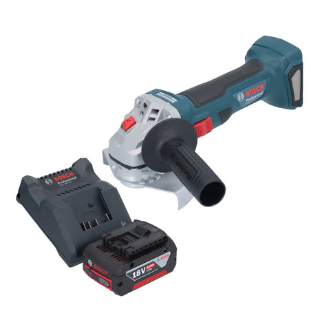 Bosch GWS 18V-7 Smerigliatrice angolare professionale a batteria 18 V 125 mm senza spazzole + 1x batteria ricaricabile 4,0 Ah + caricatore