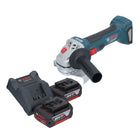 Bosch GWS 18V-7 Professional Akku Winkelschleifer 18 V 125 mm Brushless + 2x Akku 4,0 Ah + Ladegerät