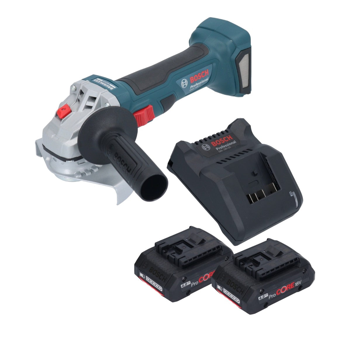 Bosch GWS 18V 7 Professional Akku Winkelschleifer 18 V 125 mm Brushless 2x ProCORE Akku 4 0 Ah Ladegeraet 0 - toolbrothers