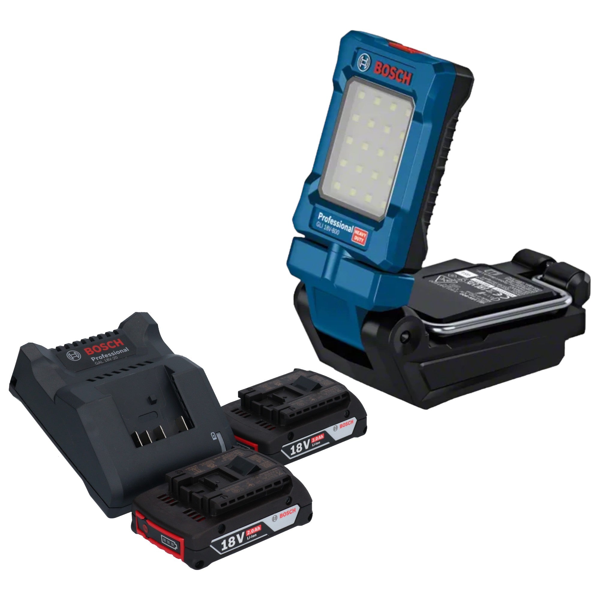 Bosch GLI 18V 800 Professional Akku Leuchte 18 V 800 lm 2x Akku 2 0 Ah Ladegeraet 0 - toolbrothers