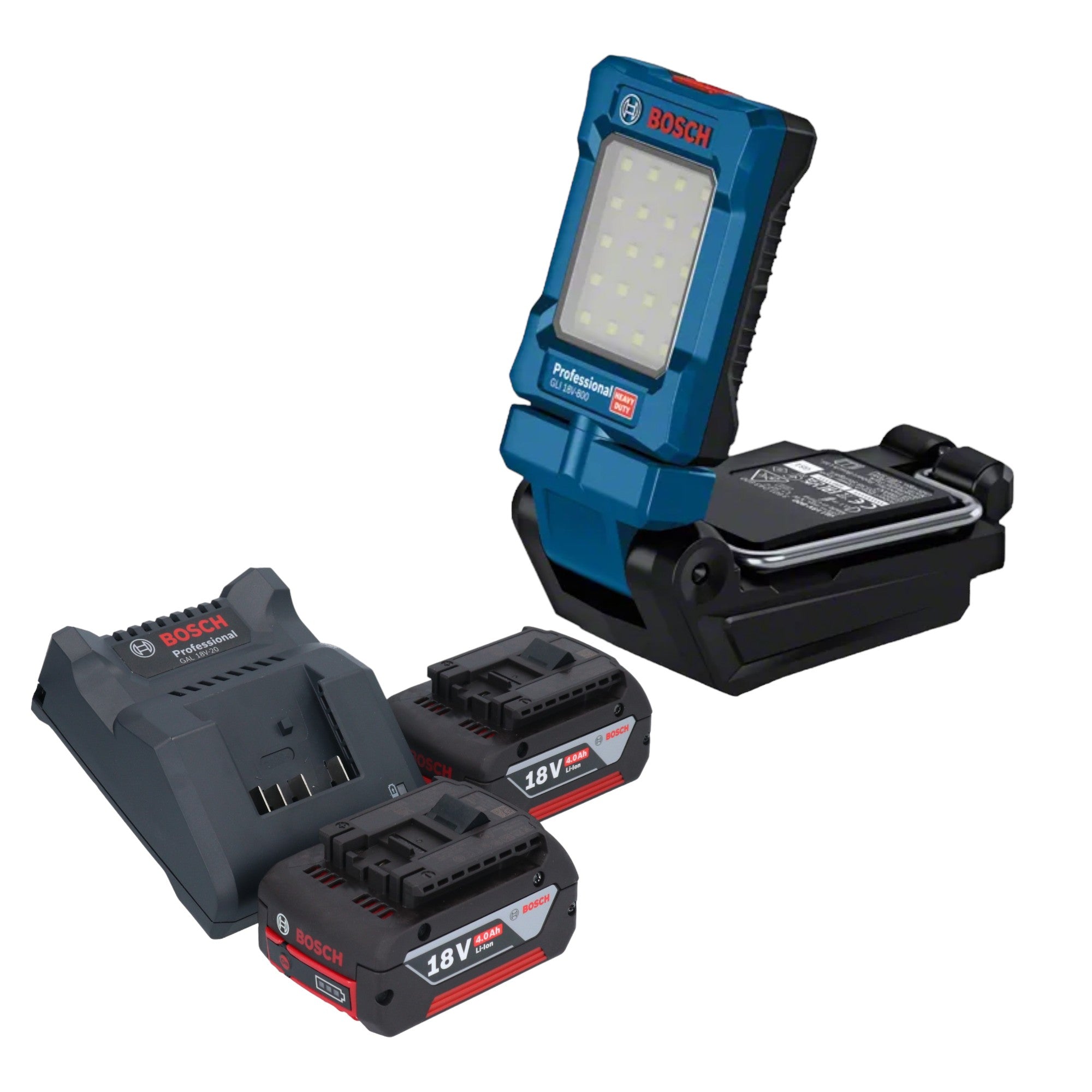 Bosch GLI 18V 800 Professional Akku Leuchte 18 V 800 lm 2x Akku 4 0 Ah Ladegeraet 0 - toolbrothers