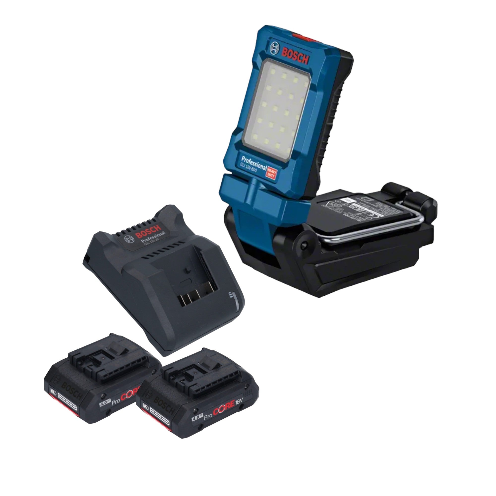 Bosch GLI 18V 800 Professional Akku Leuchte 18 V 800 lm 2x ProCORE Akku 4 0 Ah Ladegeraet 0 - toolbrothers