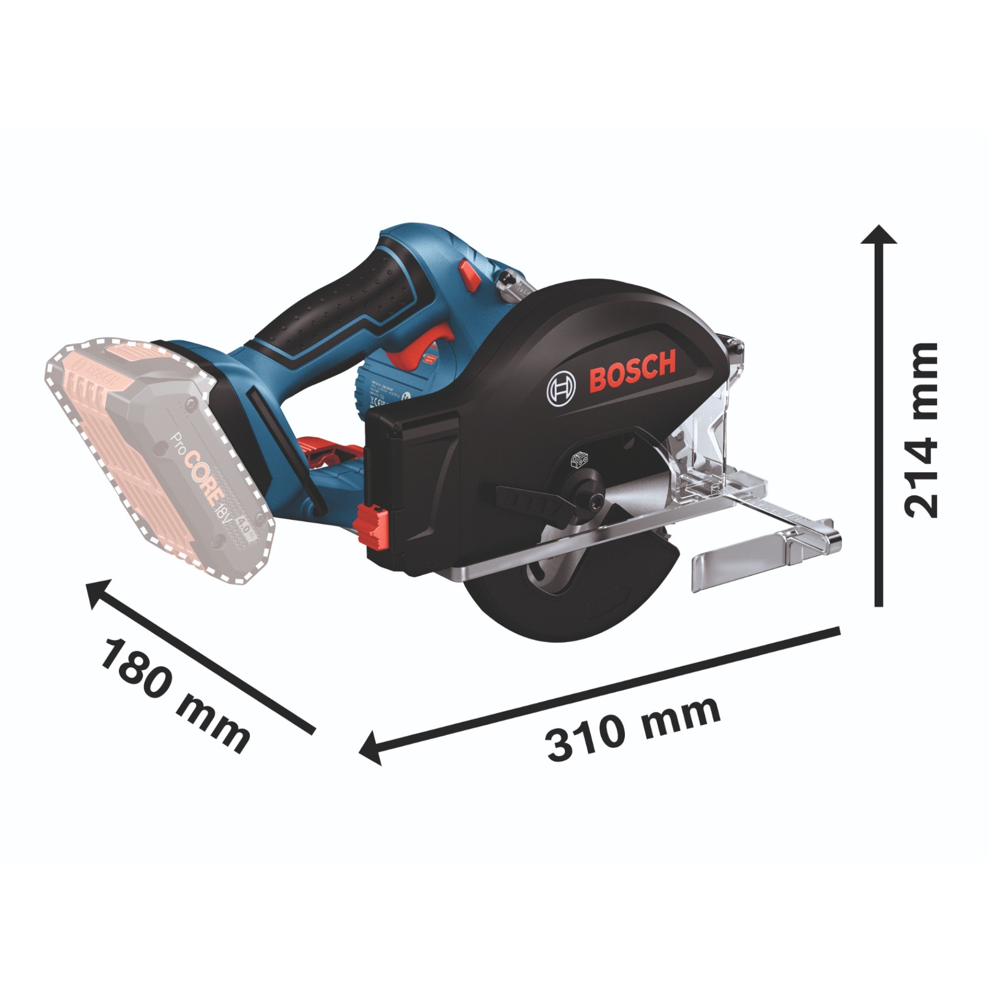 Bosch GKM 18V 50 Professional Akku Metall Handkreissaege 18 V 136 mm Brushless 1x Akku 4 0 Ah Ladegeraet L Boxx 4 - toolbrothers