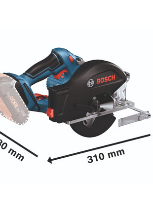 Bosch GKM 18V-50 Professional Akku Metall Handkreissäge 18 V 136 mm Brushless + 2x Akku 4,0 Ah + Ladegerät + L-Boxx