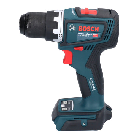 Bosch GSR 18V-90 C Profesjonalna akumulatorowa wiertarko-wkrętarka 18 V 64 Nm bezszczotkowa + 2x akumulator 2,0 Ah + ładowarka + L-Boxx