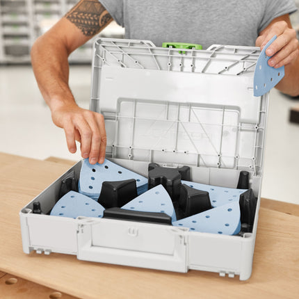 Festool SYS-STF DELTA GR-Set Set di abrasivi P60 - P220 100 pz. ( 578195 ) per levigatrice Delta DTS 400 / DTSC 400 / DS 400 + Systainer