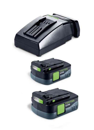 Festool CXS 12 2,5-Plus Perceuse-visseuse sans fil 12 V 30 Nm Brushless ( 576864 ) + 2x batterie 2,5 Ah + chargeur + Systainer + Systainer ToolBox SYS3 TB M 137