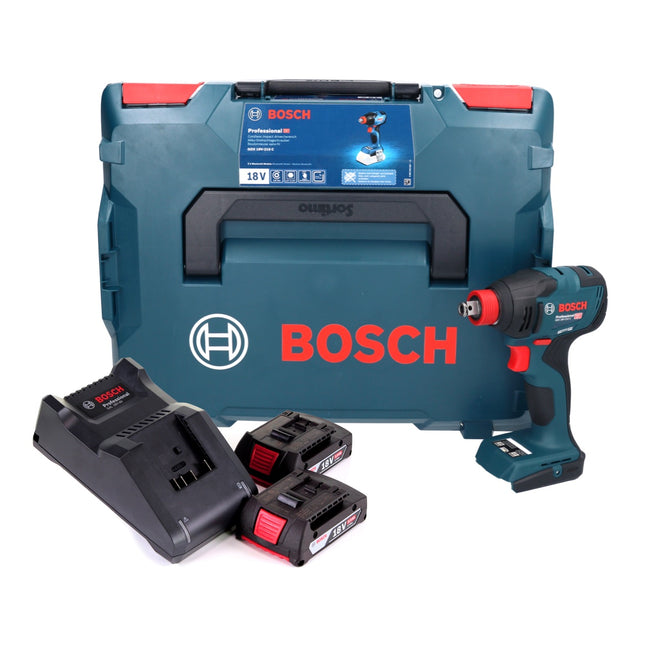 Bosch GDX 18V-210 C Avvitatore a impulsi professionale a batteria 18 V 210 Nm senza spazzole + 2x batteria ricaricabile 2,0 Ah + caricabatterie + L-Boxx