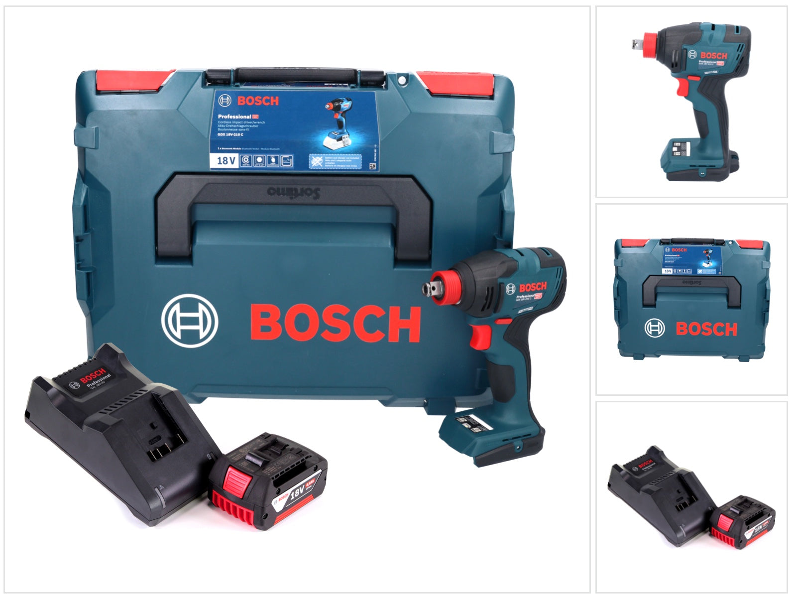 Bosch GDX 18V 210 C Professional Akku Drehschlagschrauber 18 V 210 Nm Brushless 1x Akku 4 0 Ah Ladegeraet L Boxx 0 - toolbrothers