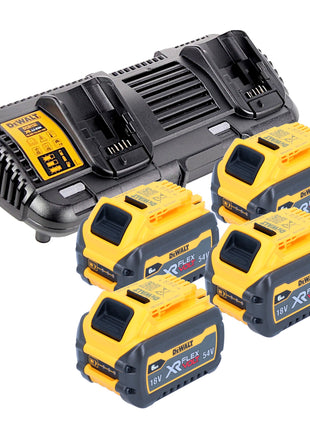 Cortacésped a batería DeWalt DCMW 564 T4 36 V (2x 18 V) 48 cm sin escobillas + 4x batería FlexVolt 6,0 Ah + cargador