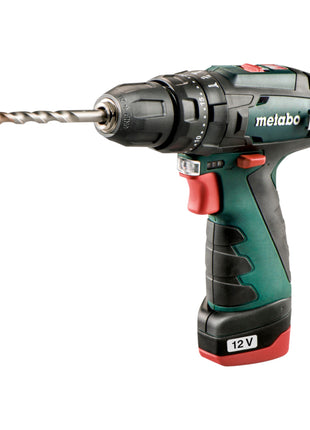 Metabo PowerMaxx SB Basic Akku Schlagbohrschrauber 12 V 34 Nm ( 600385500 ) + 2x Akku 2,0 Ah + Ladegerät + Koffer